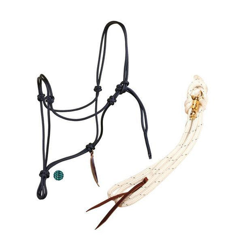 Horseman's Halter and 12-foot Training Rope Combo